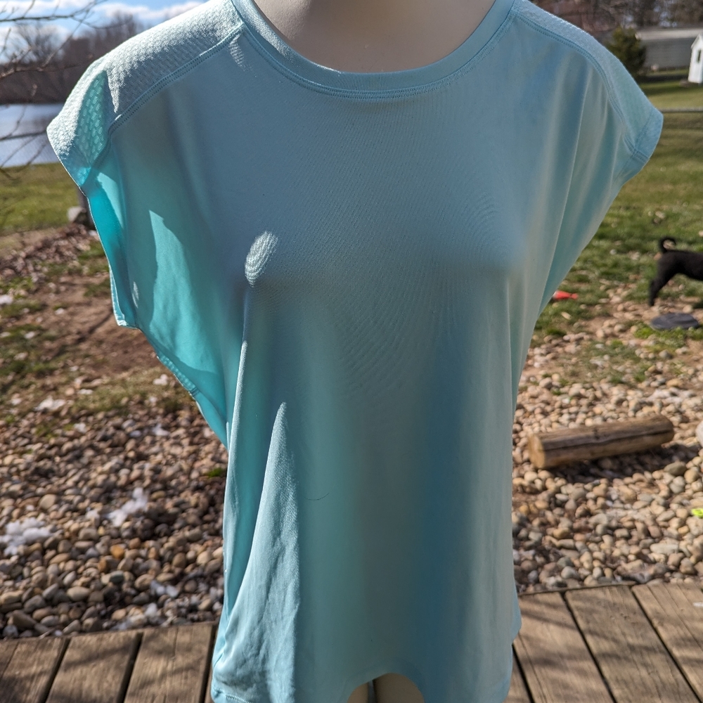 Women's Champion C9 blue stretch athletic top Sz lg
